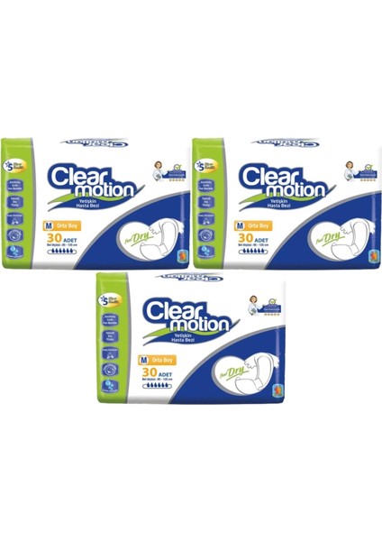 Yetişkin Hasta Bezi Bel Bantlı M - Orta - Medium 90 Adet (3pk*30)