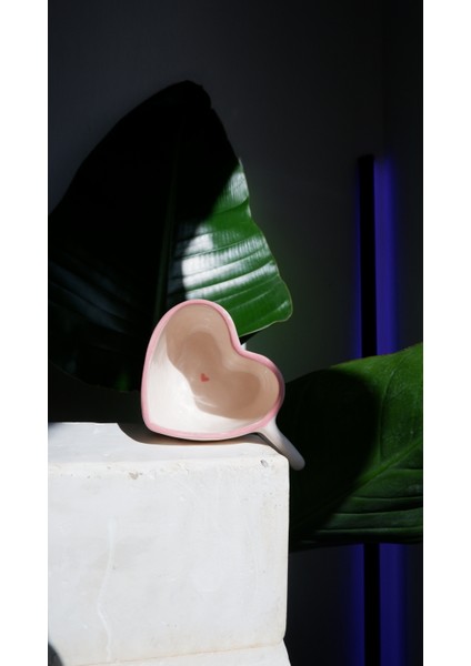 El Yapımı Seramik Kalpli Pembe Kupa, Seramik Pinterest Kupası, Seramik Kalpli Bardak indirimleri