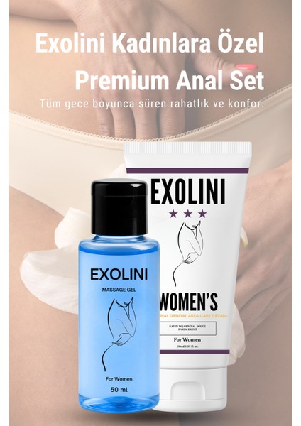 Kadınlara Özel Anal Set – Su Bazlı Jel 50 ml + Rahatlatıcı Krem, Strapon & Prezervatif Uyumlu