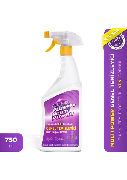 Clean Plus+ Multı Power Çok Amaçlı Multi Temizleyici Genel Temizleyici 750 ml