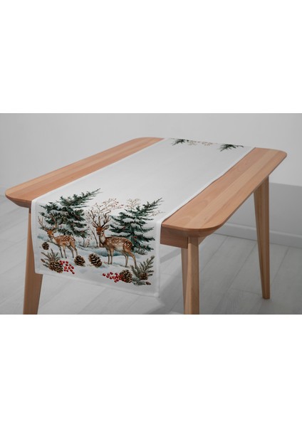 Dijital Baskılı Runner - Yılbaşı / Christmas Desenli - 140X40 cm modelleri