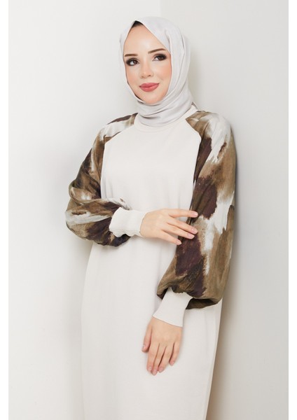 Kadın Kolu Ipek Kupra Merserize Triko Elbise -PMK484 indirimleri