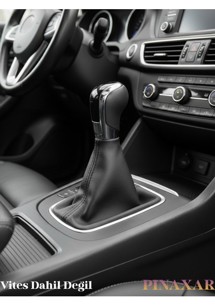 Volvo S40 Siyah Deri Özel Yeni Tasarım Siyah Spor Dikiş Vites Körüğü