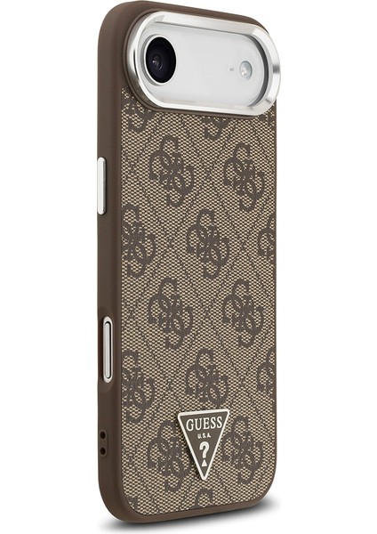 iPhone 17 Air Kılıf Guess Lisanslı M-Safeli Gümüş Kamera Çerçeveli Üçgen Logo 4g Desenli Kahverengi fırsatları