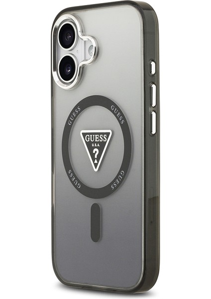 iPhone 17 Uyumlu Kılıf Guess Lisanslı M-Safeli Iml Baskılı Üçgen Logolu Metal Kamera Çerçeveli Siyah fiyatları