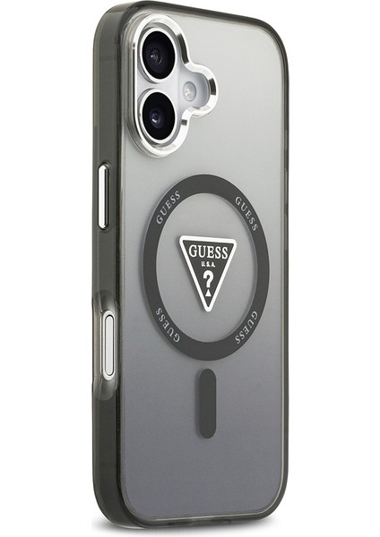 iPhone 17 Uyumlu Kılıf Guess Lisanslı M-Safeli Iml Baskılı Üçgen Logolu Metal Kamera Çerçeveli Siyah fırsatları