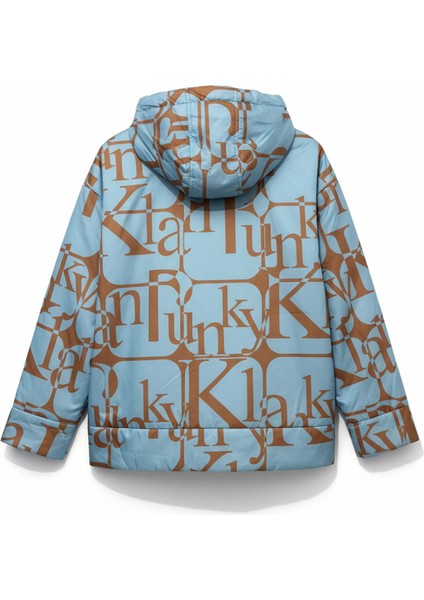 Kapüşonlu Desenli Şişme Mont – Rahat Kalıp, Fermuarlı Cepli, Soğuk Hava Koruması fiyatları