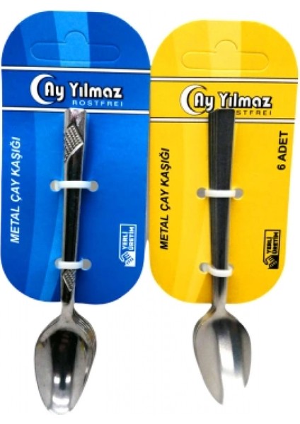 6 Parça Metal Çay Kaşık (K95)