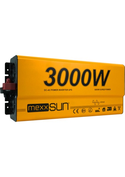 n 12 Volt 3000 Watt 3 Kw Ups Tam Sinüs Inverter Invertör - Karavan Için Uzaktan Ekranlı modelleri