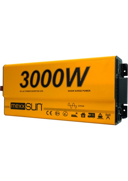 n 12 Volt 3000 Watt 3 Kw Ups Tam Sinüs Inverter Invertör - Karavan Için Uzaktan Ekranlı