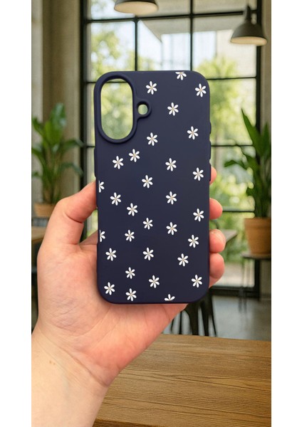 iPhone 16 - Mini Papatya Desenli Silikon Darbe Emici Klasik Korumalı Rubber Kılıf fiyatları