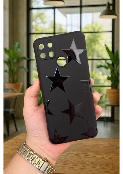 Realme C21Y ve C25Y - Star Silikon Darbe Emici Klasik Korumalı Rubber Kılıf