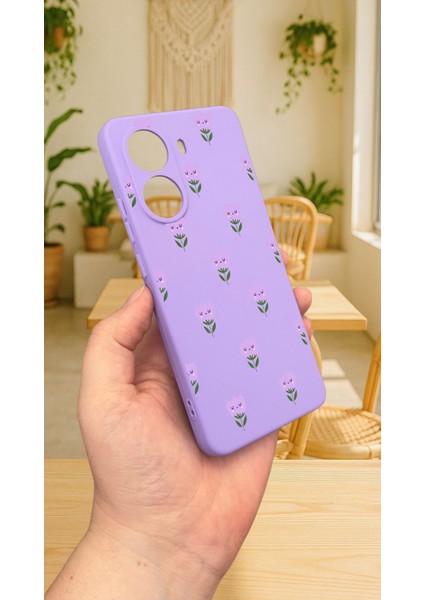 Xiaomi Poco X7 Pro Mini Lale Desenli Silikon Darbe Emici Klasik Korumalı Rubber Kılıf modelleri