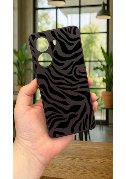 Xiaomi Poco X7 Pro Zebra Desenli Silikon Darbe Emici Klasik Korumalı Rubber Kılıf