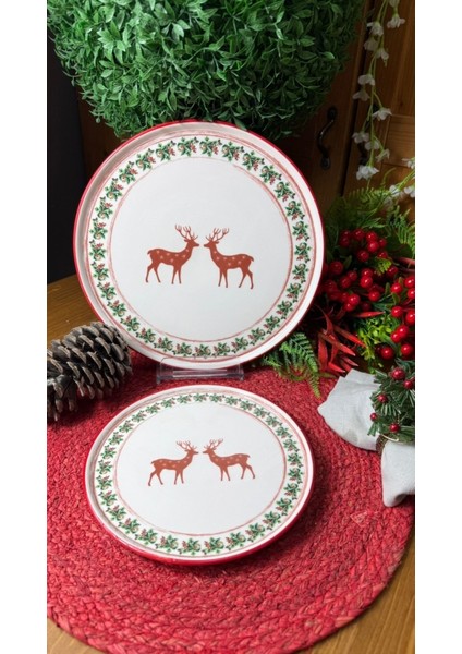 Yılbaşı Pasta Tabağı Kokina 21CM Stackable 6lı Set