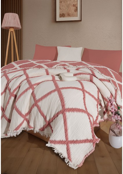 Çift Taraflı, Baklava Desenli, 5 Katlı, Dolgulu Müslin Battaniye, Yorgan, 220 x 240 cm modelleri