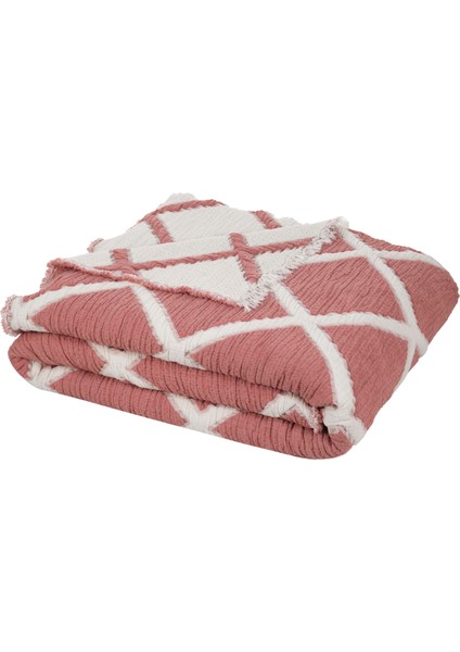 Çift Taraflı, Baklava Desenli, 5 Katlı, Dolgulu Müslin Battaniye, Yorgan, 220 x 240 cm indirimleri