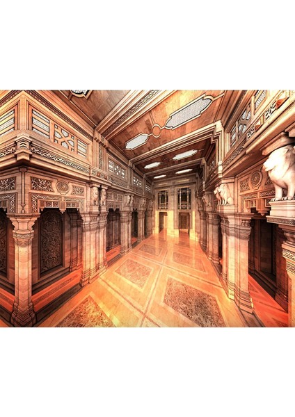 Saray Desenli Isı ve Ses Yalıtımlı Sağlıklı Tekstil Duvar Kağıdı modelleri