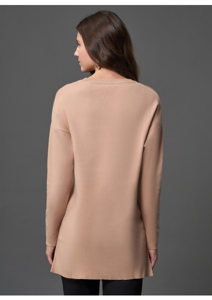 Bisiklet Yaka Düz Camel Kadın Tunik M1MZ1030240013 fırsatları