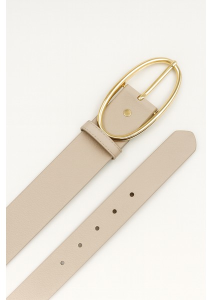 Oval Tokalı Deri Görünümlü Kadın Kemer modelleri