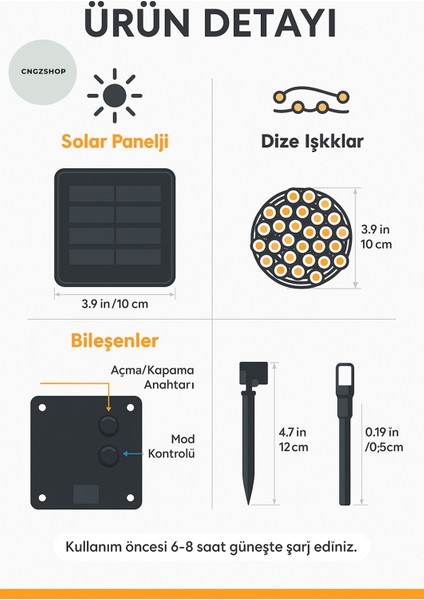 100 LED – 12 Metre Güneş Enerjili Solar Bahçe Aydınlatması | 8 Modlu, Su Geçirmez, Dekoratif Dış Mek fiyatları