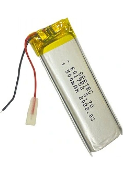 601752 3.7V 500 Mah Li-Polymer Pil DEVRELI/1.5A