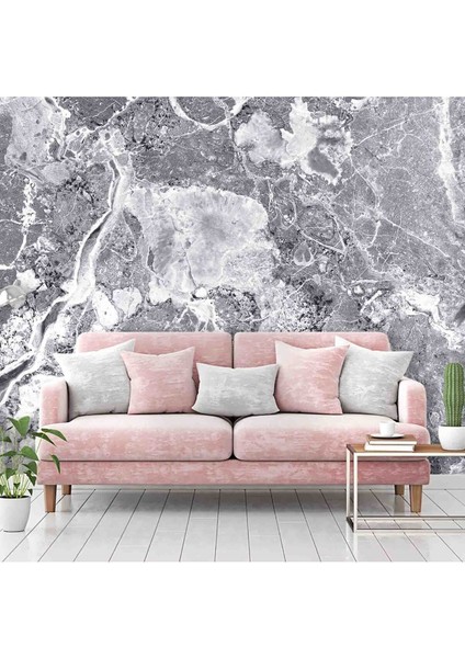 Duvar Kağıdı Çatlak Mermer Desenli Yırtılmaz Tekstil Duvar Kağıdı