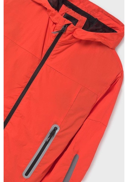 Erkek Çocuk 10-16 Yaş Kapüşonlu Mevsimlik Mont 6493 Turuncu fırsatları