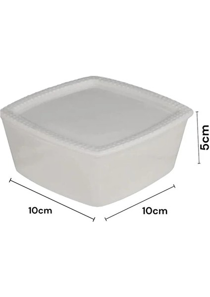 23986-LAVİN Kare Porselen Kapaklı Sosluk - 2'li Set