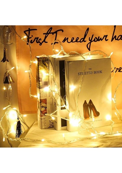 10 Metre 100 Ledli 8 Fonksiyonlu Sarı Renk Yılbaşı Dekor Lambası fiyatları