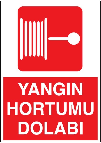 Yangın Hortumu Uyarı Levhası Dekote 25X35 3mm