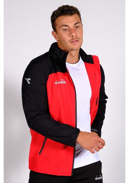 Elite - Kırmızı-Siyah Spor Yağmurluk - Elitedd