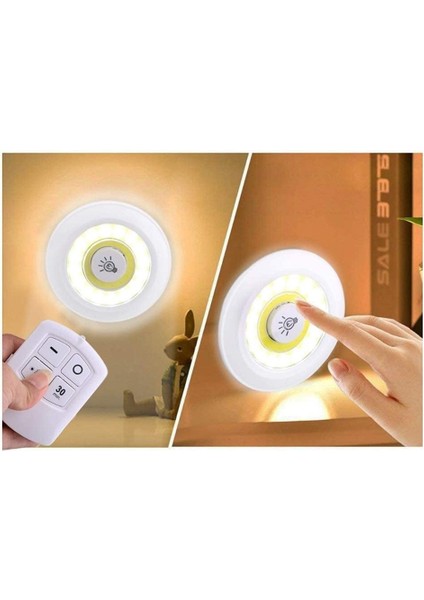 Geldi 3lü Kumandalı Kabin LED Set Gece Lambası Mutfak Tezgah Altı Dolap Içi Kabin Altı Aydınlatması