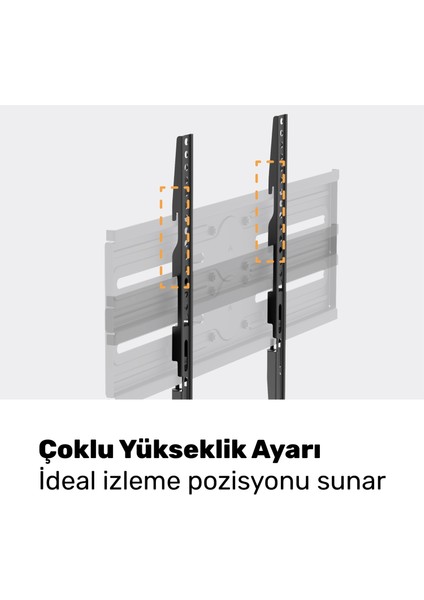 STD85446 32"-75" Curved Tv Uyumlu Tam Hareketli Dönebilen Vesa Tv Duvar Askı Aparatı fırsatları