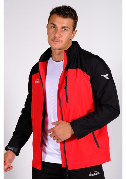 Elite - Kırmızı-Siyah Spor Yağmurluk - Elitedd modelleri