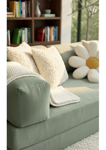 Liona 80X160 Yatak Olabilen Kanepe Modüler Çok Fonksiyonlu Aktivite Koltuk Yeşil modelleri