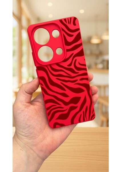 Xiaomi Redmi Note 13 Pro 4g Zebra Desenli Silikon Darbe Emici Klasik Korumalı Rubber Kılıf