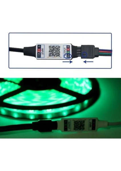 Bluetooth Cep Telefonundan Rgb Şerit LED Kontrol Modülü indirimleri