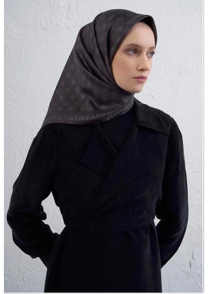 2025 Desenli Saf Ipek Twill Eşarp 9412-01 modelleri