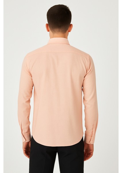 Erkek Pudra Pembesi Keten Gömlek modelleri