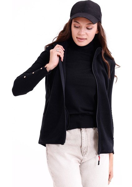 Kadın Slim Fit Tam Fermuarlı Polar Yelek fiyatları