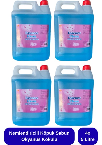 Nemlendiricili Köpük Sabun Okyanus Kokulu 5 Lt x 4 Adet