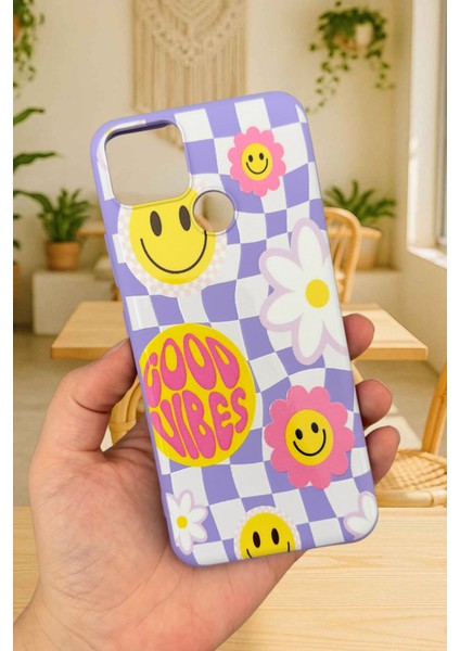 Realme C25 Uyumlu Kılıf Good Vibes Silikon Darbe Emici Klasik Korumalı Rubber Kapak