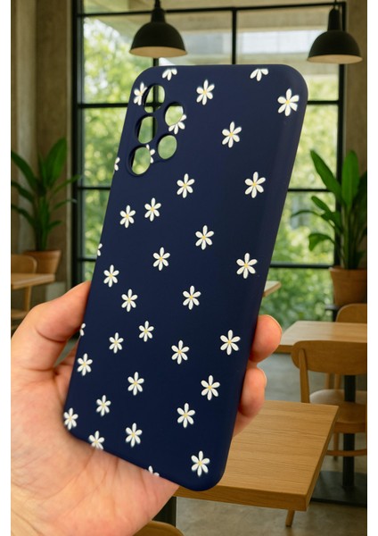 Samsung Galaxy A13 Uyumlu Mini Papatya Desenli Silikon Darbe Emici Klasik Korumalı Rubber Kılıf modelleri