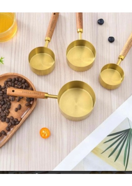 4'lü Ahşap Saplı Ölçü Kaşığı fiyatları