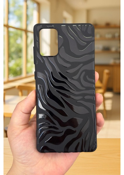 Samsung Galaxy A51 Uyumlu Zebra Desenli Silikon Darbe Emici Klasik Korumalı Rubber Kılıf fiyatları