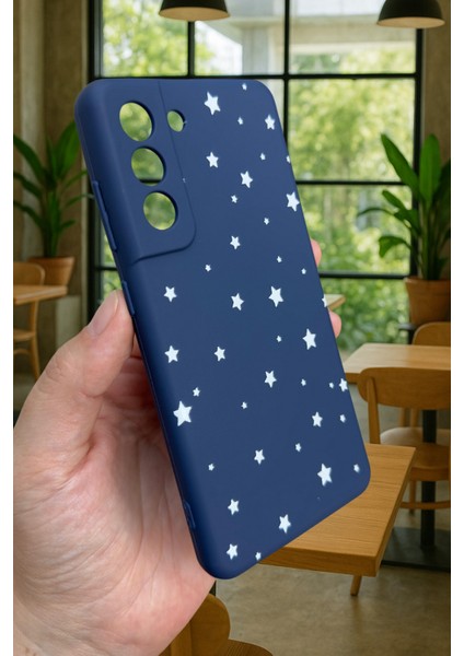 Samsung Galaxy S21 Fe - Minimal Yıldız Desenli Silikon Darbe Emici Klasik Korumalı Rubber Kılıf modelleri