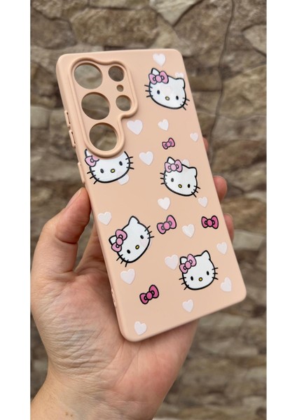 Samsung Galaxy S25 Ultra Hello Kitty Desenli Pudra Silikon Darbe Emici Rubber Kılıf fırsatları