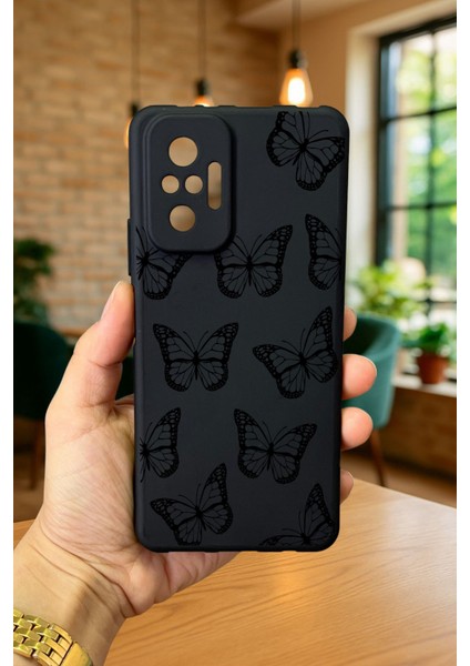 Xiaomi Redmi Note 1o Pro Siyah Kelebek Desenli Silikon Darbe Emici Klasik Korumalı Rubber Kılıf fiyatları