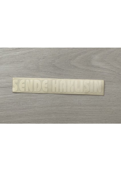 “sende Haklısın” Yapışkanlı Araç Sticker Yazı-Araç Arkası Yazı-Oto Cam Etiket Sticker Yazı